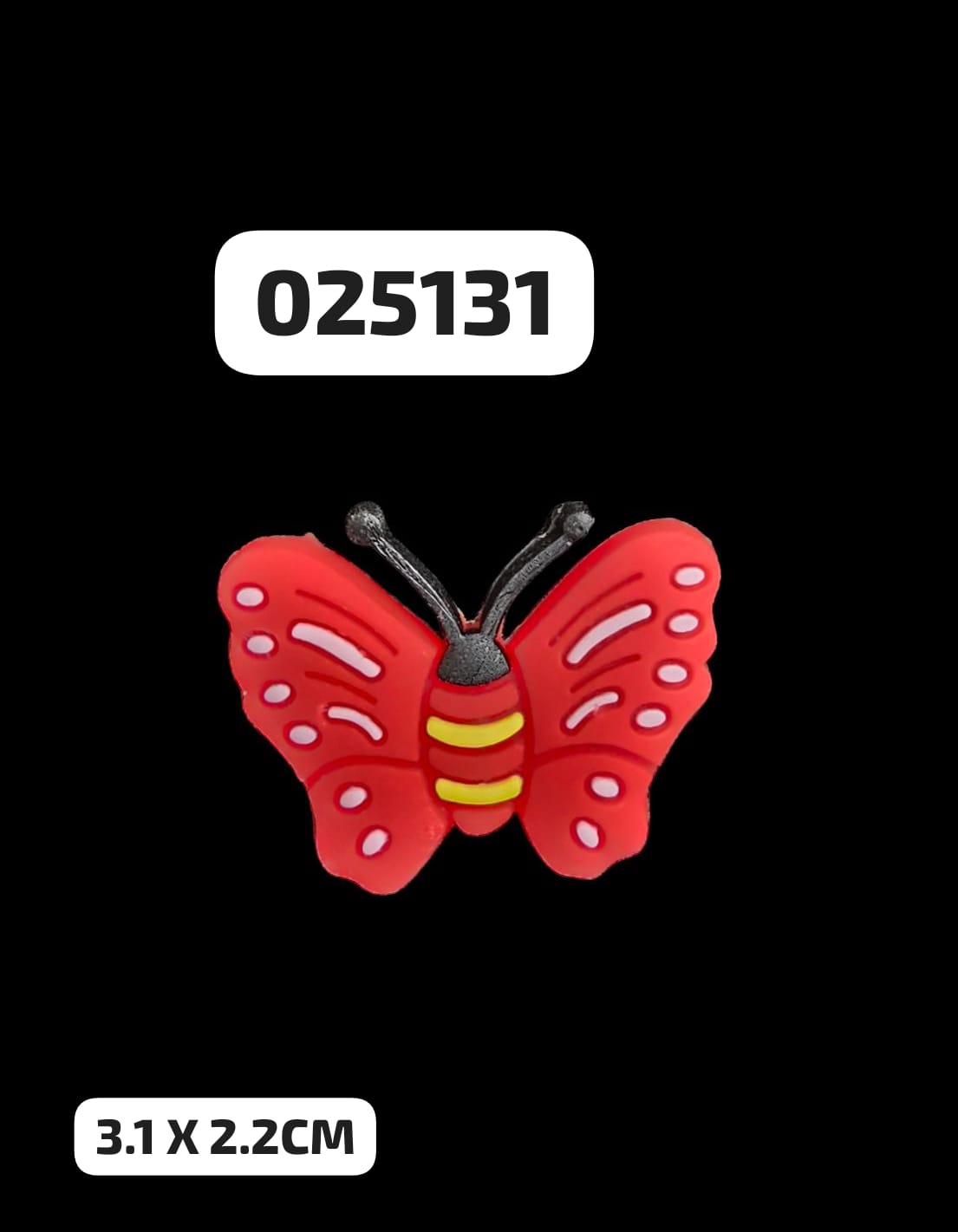 Mariposa De Goma 31mm (12Und)