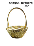 Canastita Dorada Plastica (Und)