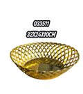 Canastita Dorada Plástica 32X24X10Cm (Und)