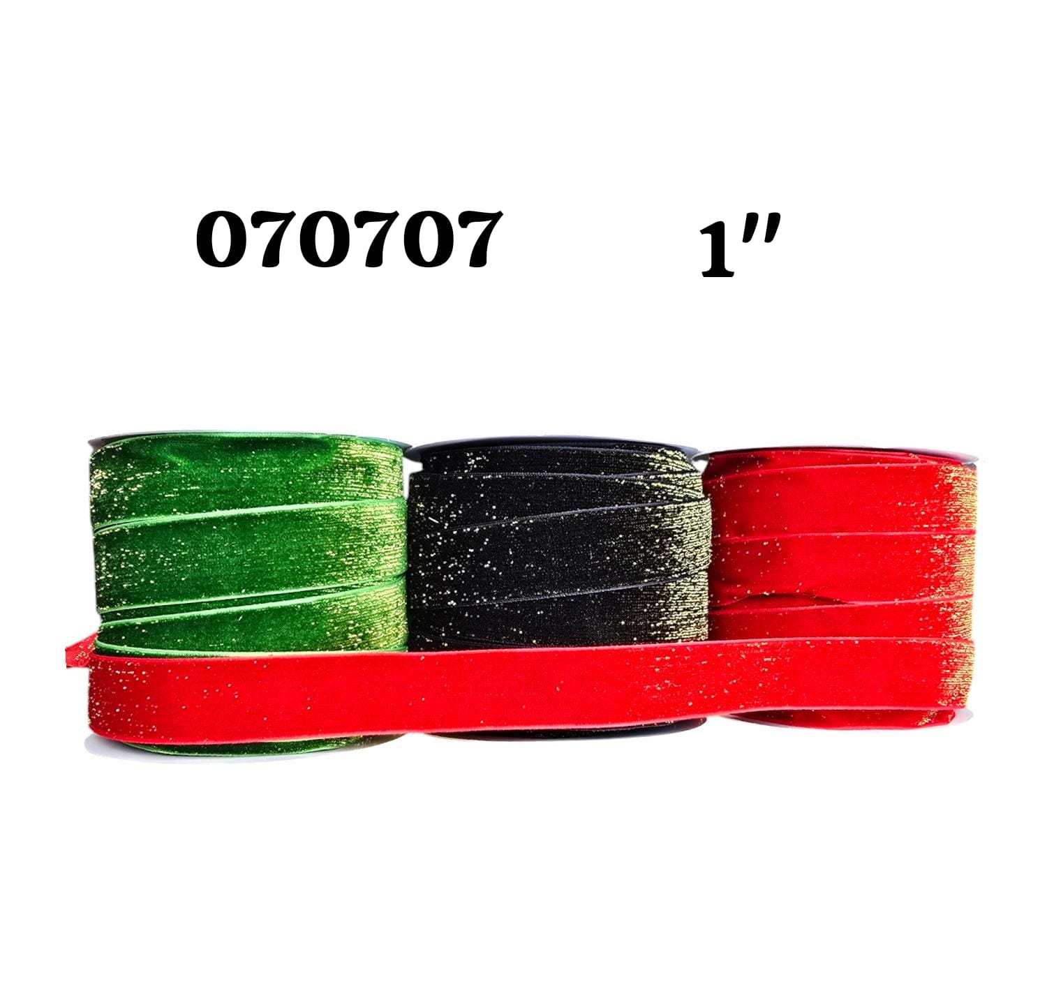 Cinta Terciopelo Orilla Dorada 1" (Yrd)
