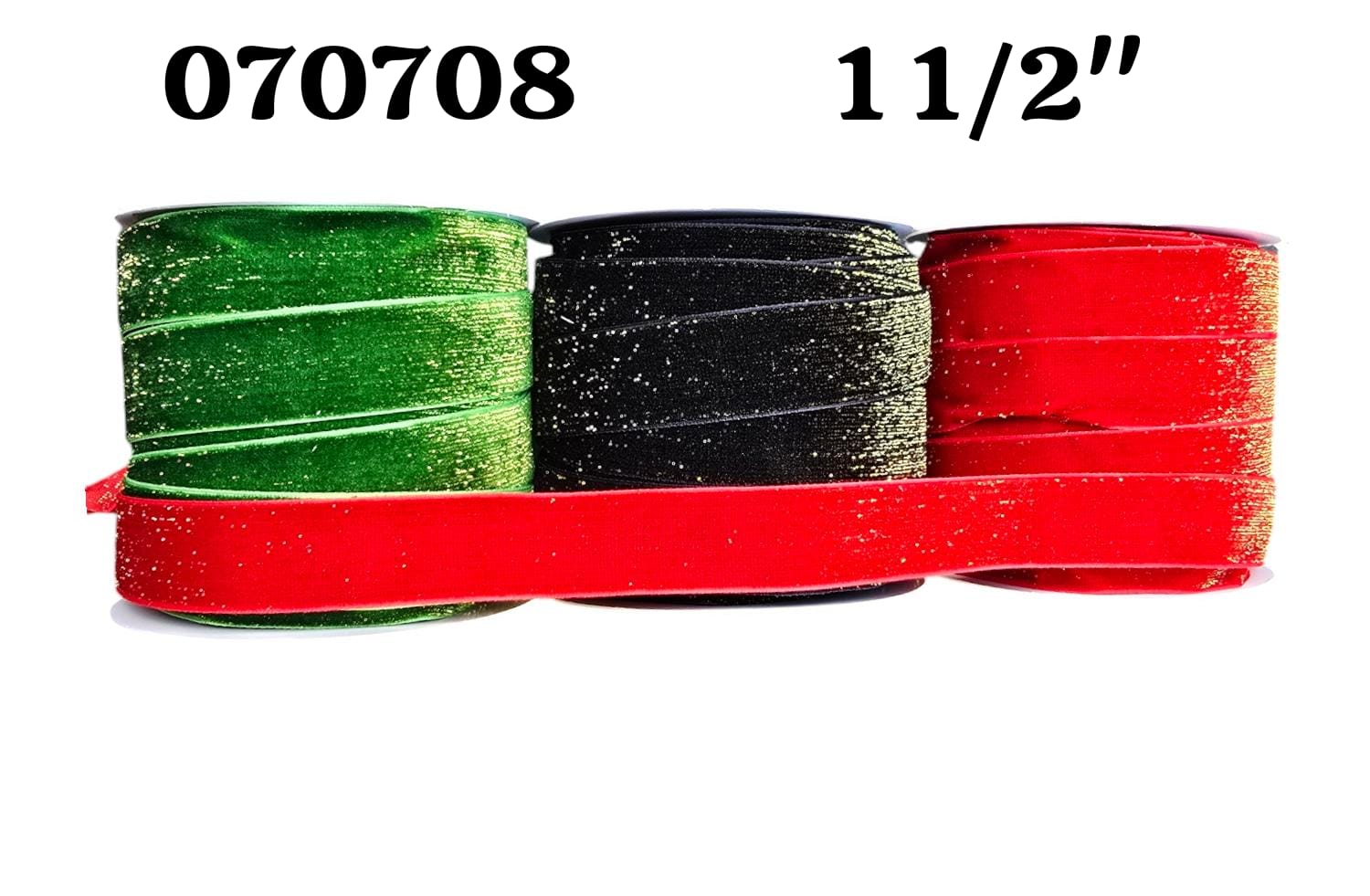 Cinta Terciopelo Orilla Dorada 1-1/2 (Yrd)
