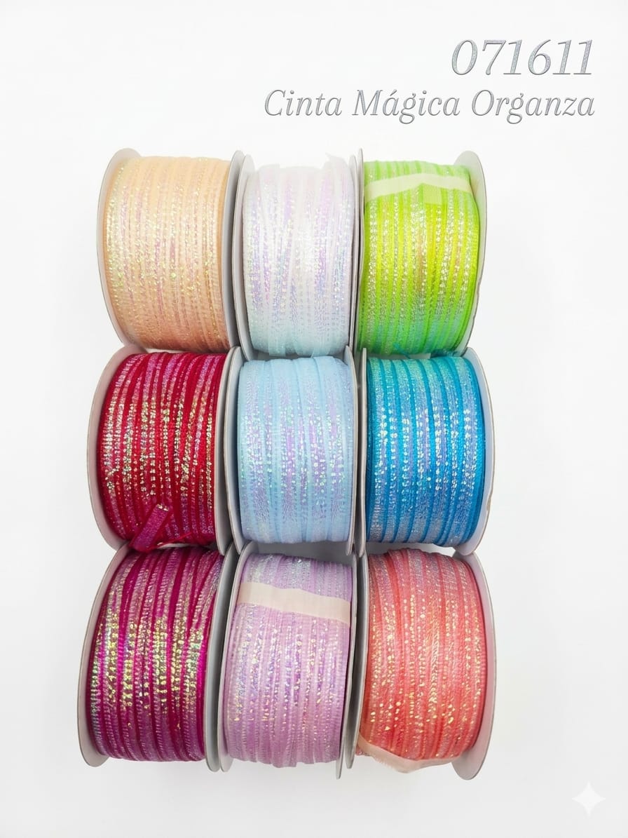 Cinta Mágica Organza Tornasol 1/4 (Yrd)