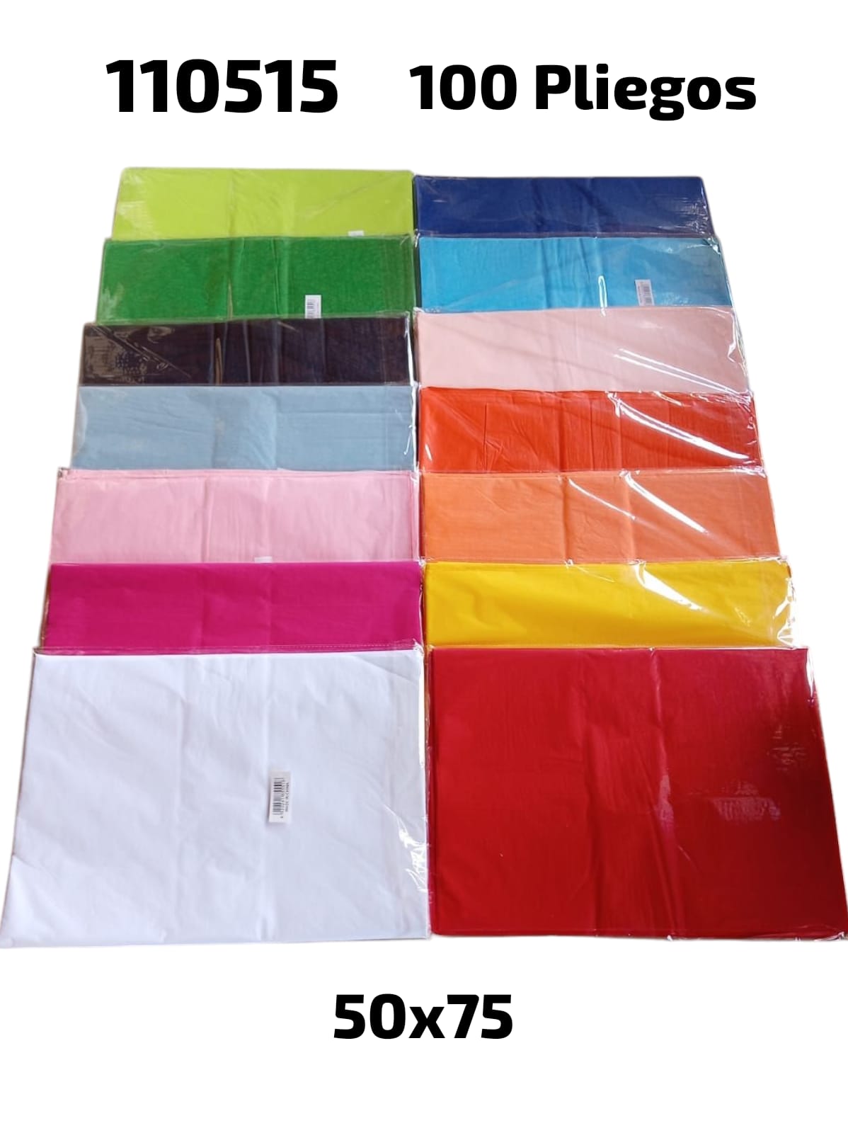 Papel China 50X75 100 Pcs (Paq)