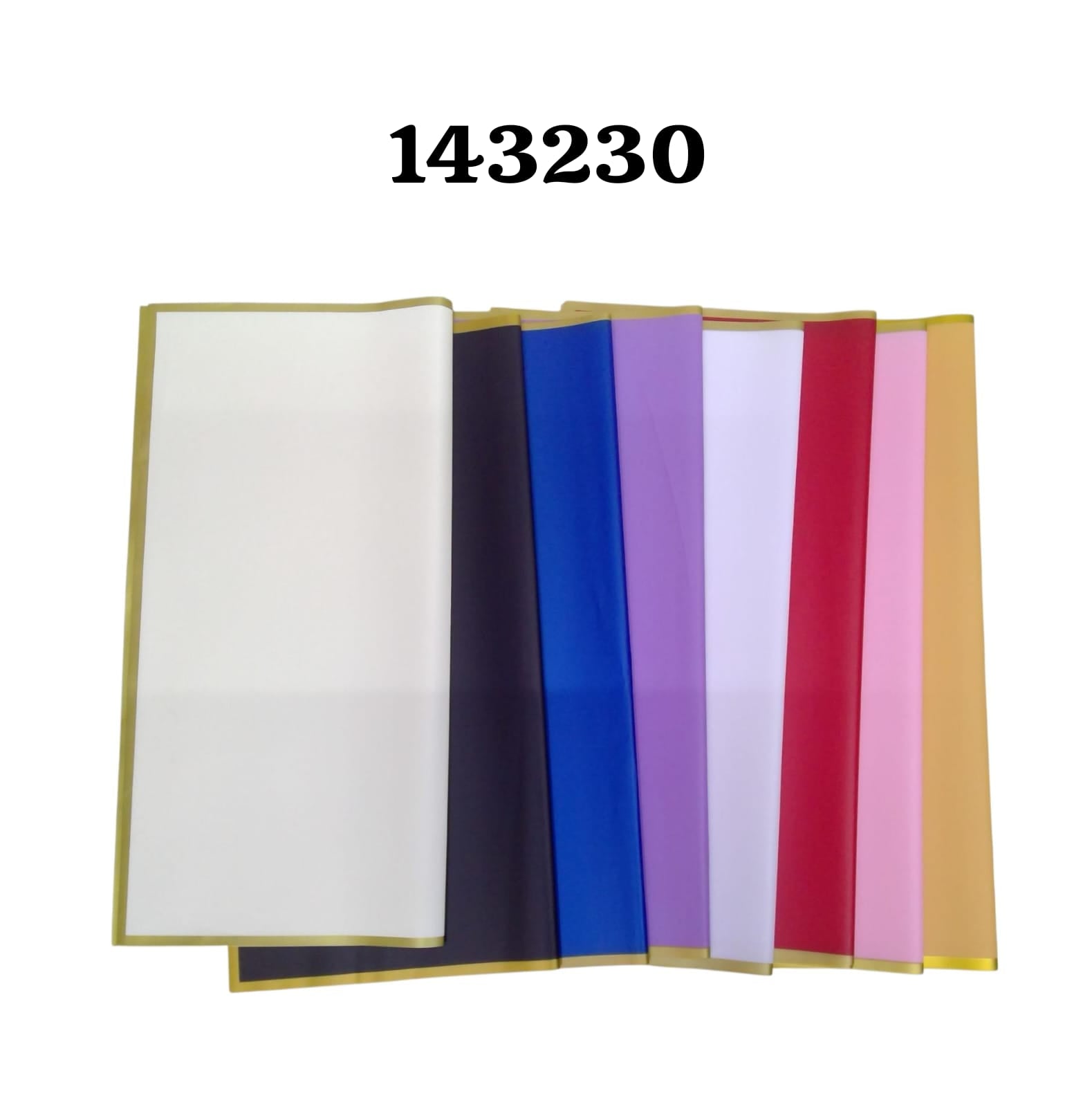 Papel Floral Orilla Dorada (20Und)