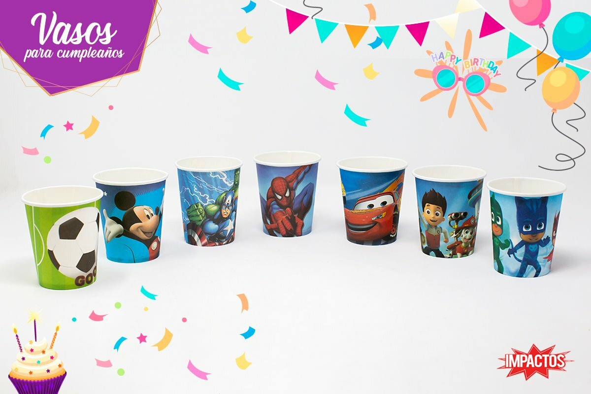 Vaso de Carton con diseño (10 pcs)