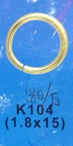 Argolla Aluminio 15MM (20 unds)
