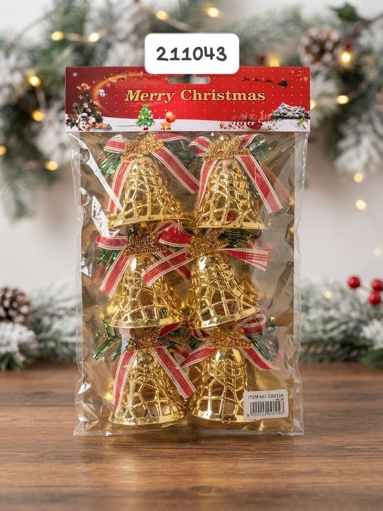 Campana Navideña Calada 6Pcs (Paq)