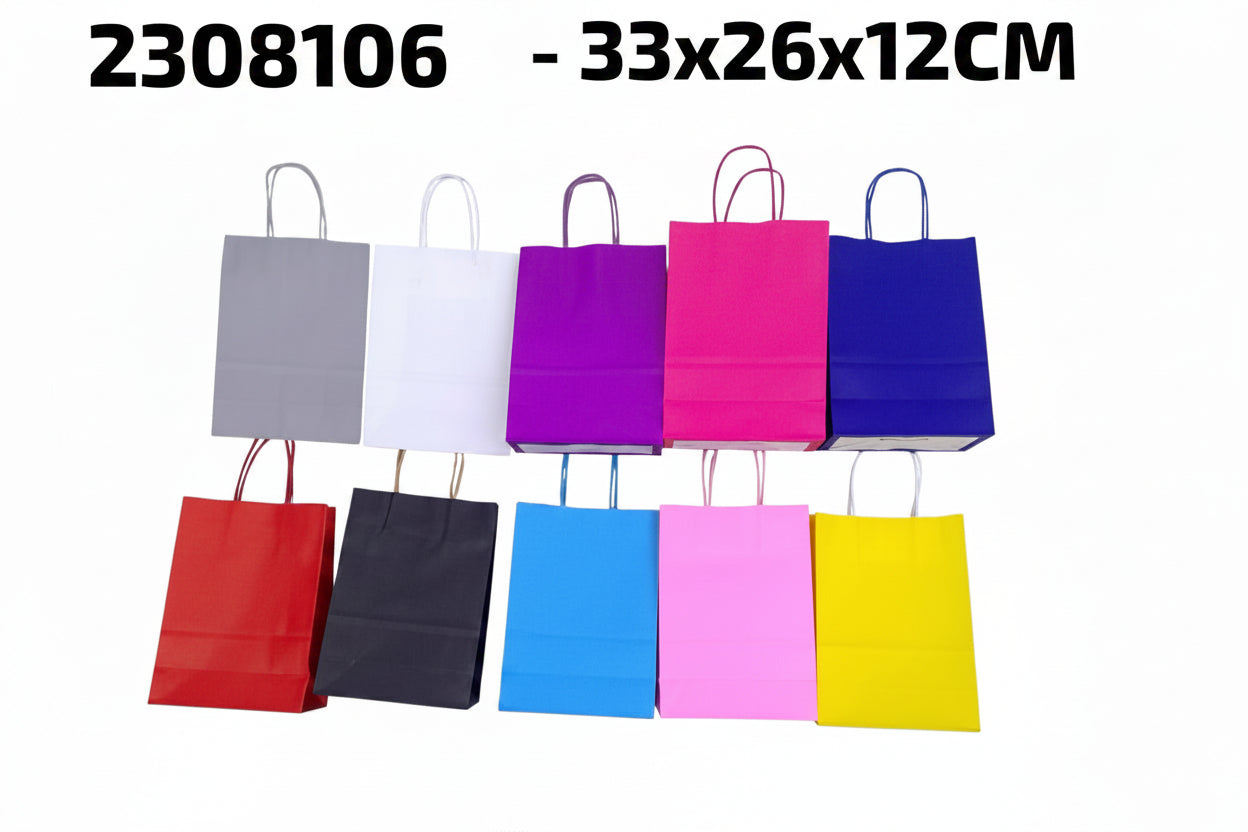 Bolsa De Papel 33X26X12CM (Und)