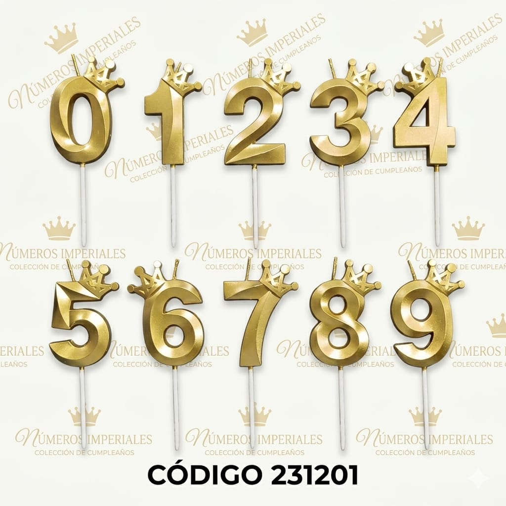 Vela Dorada Con Corona (Und)