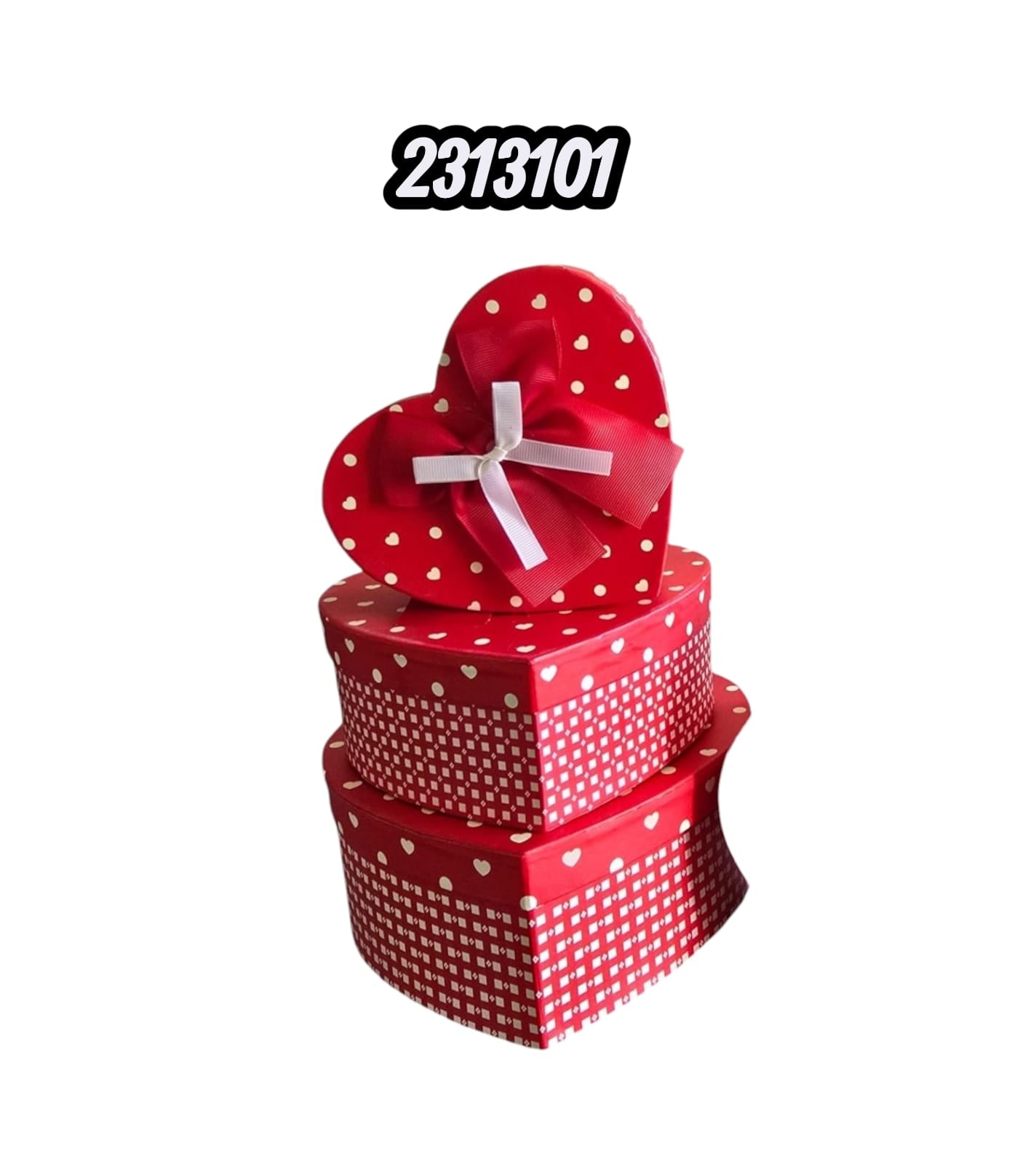 Caja Corazón Rojo / Blanco (Und)