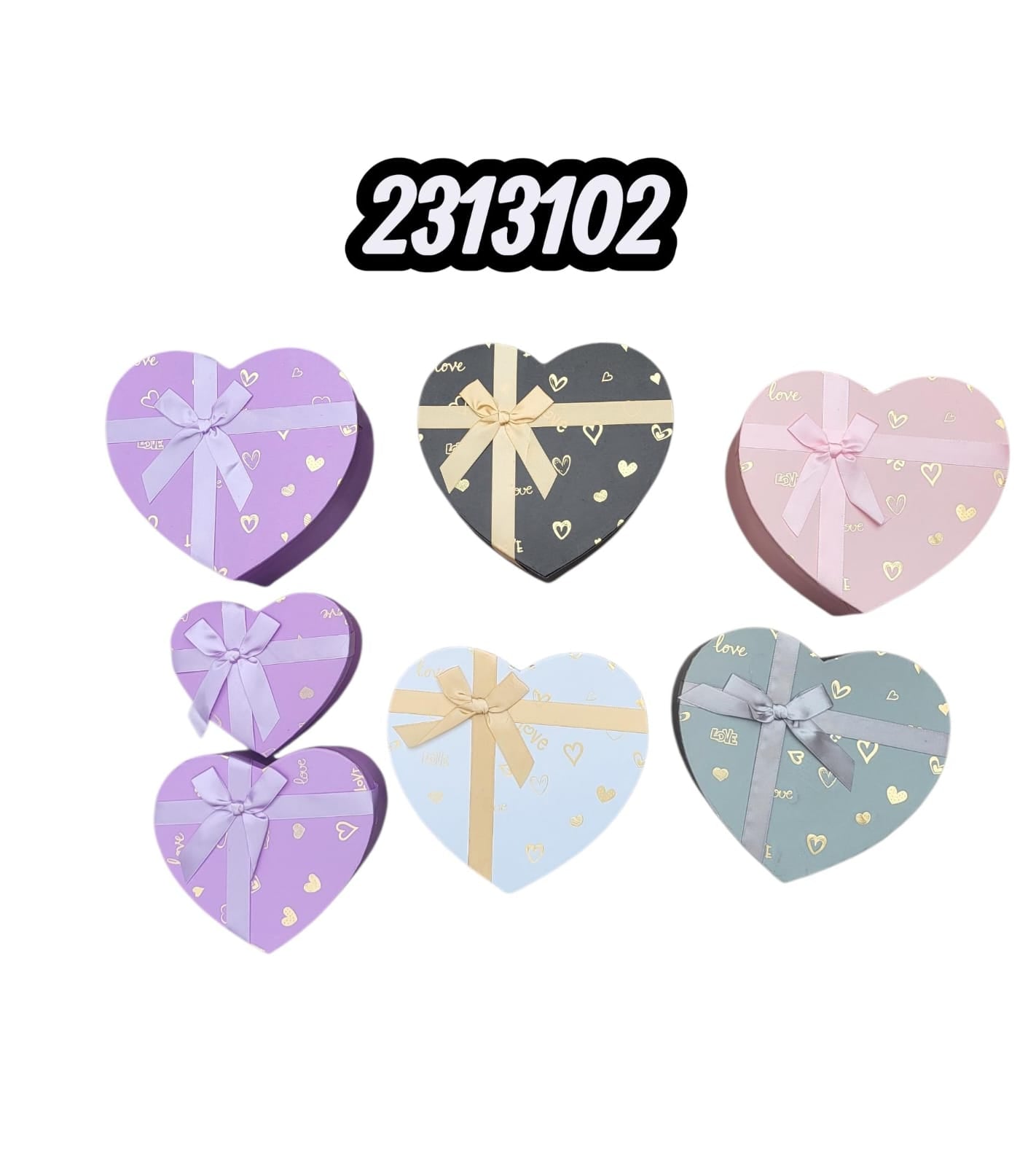 Caja Corazon Love 3Pcs (Und)