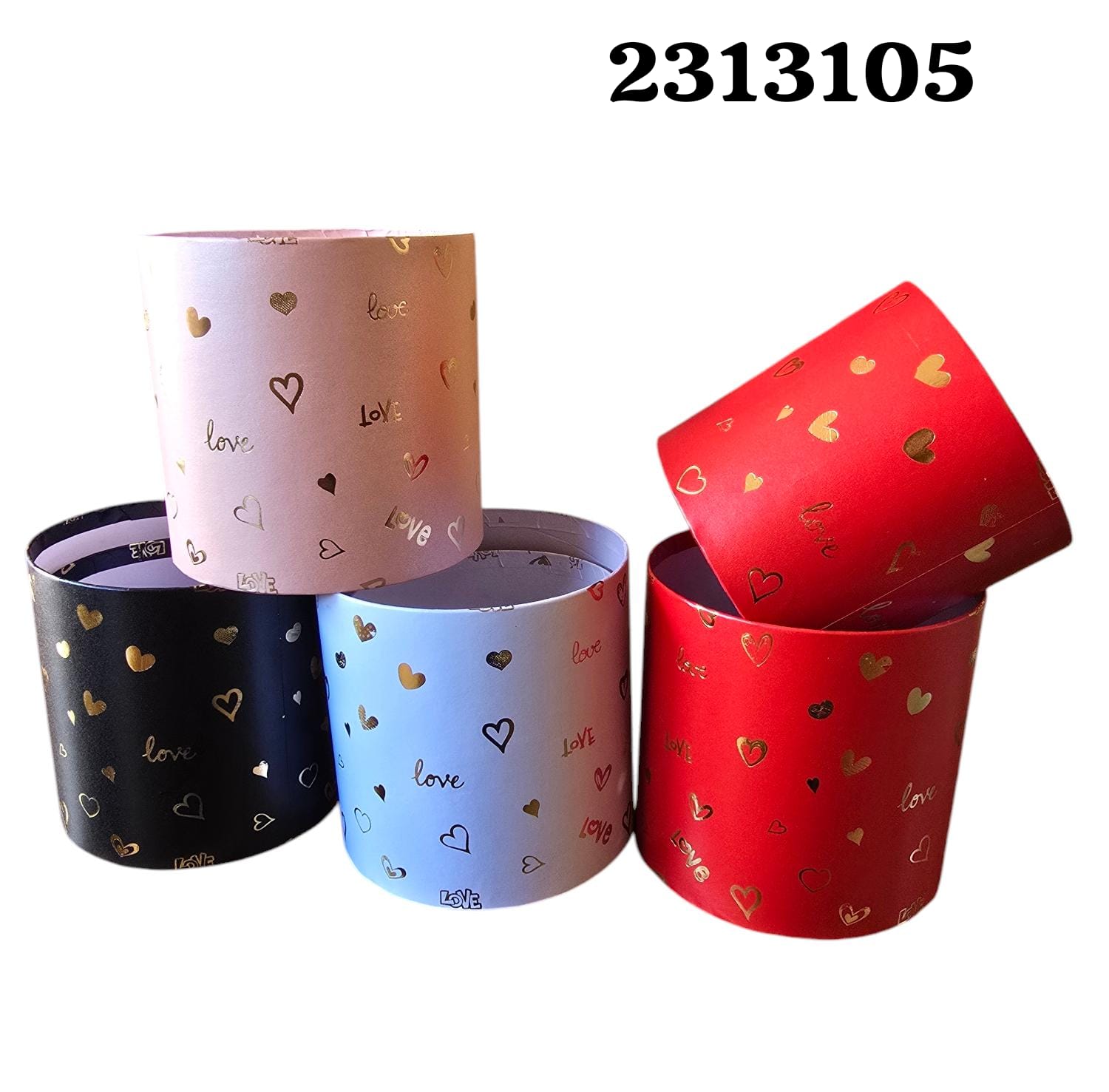 Caja Redonda Love/Corazon (2Pcs)