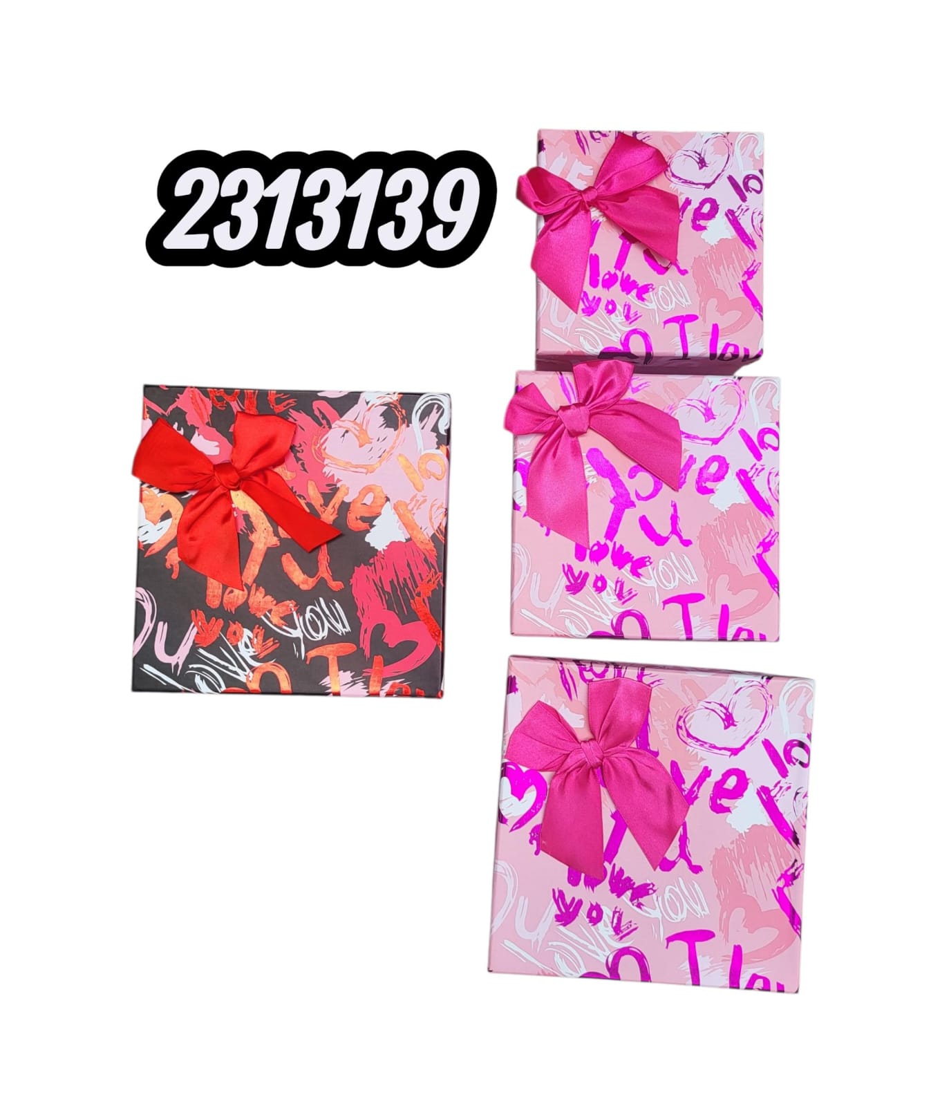 Caja Cuadrada I Love You (3 Pcs)