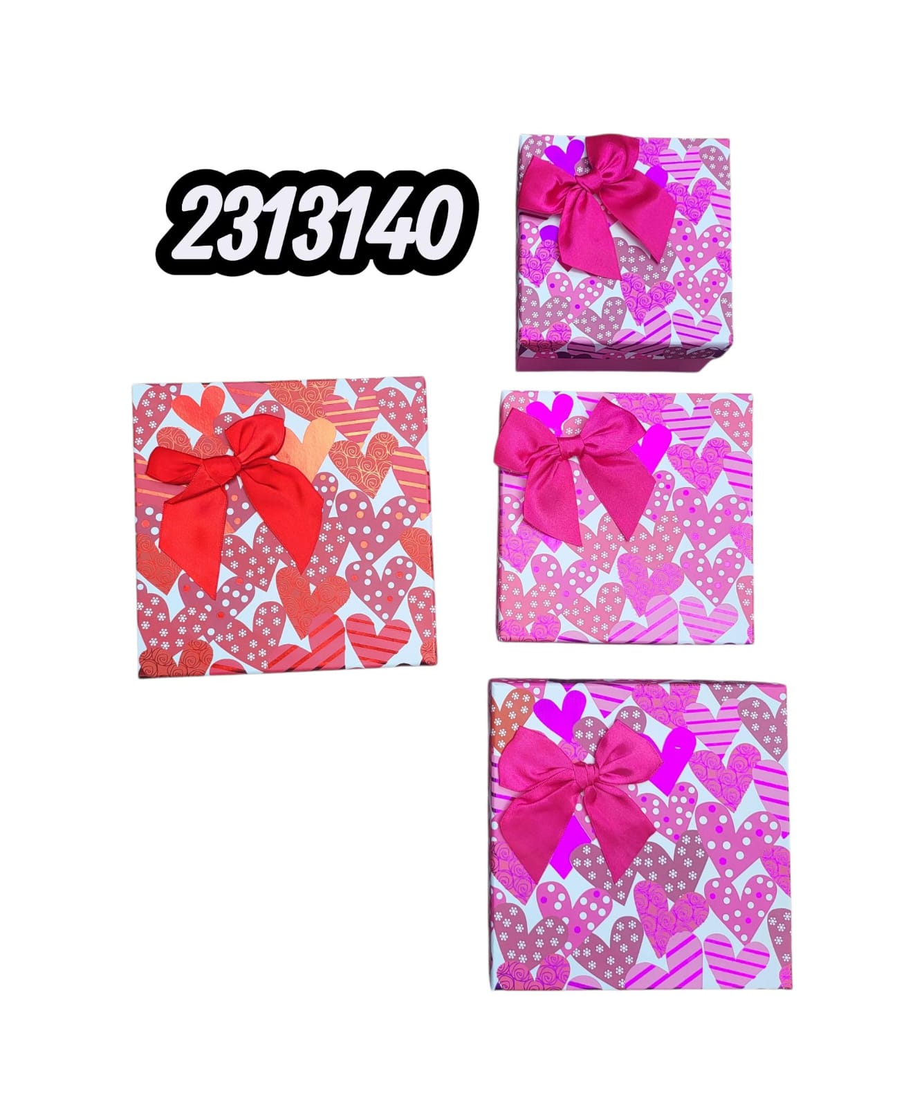 Caja Cuadrada Corazones (3Pcs)
