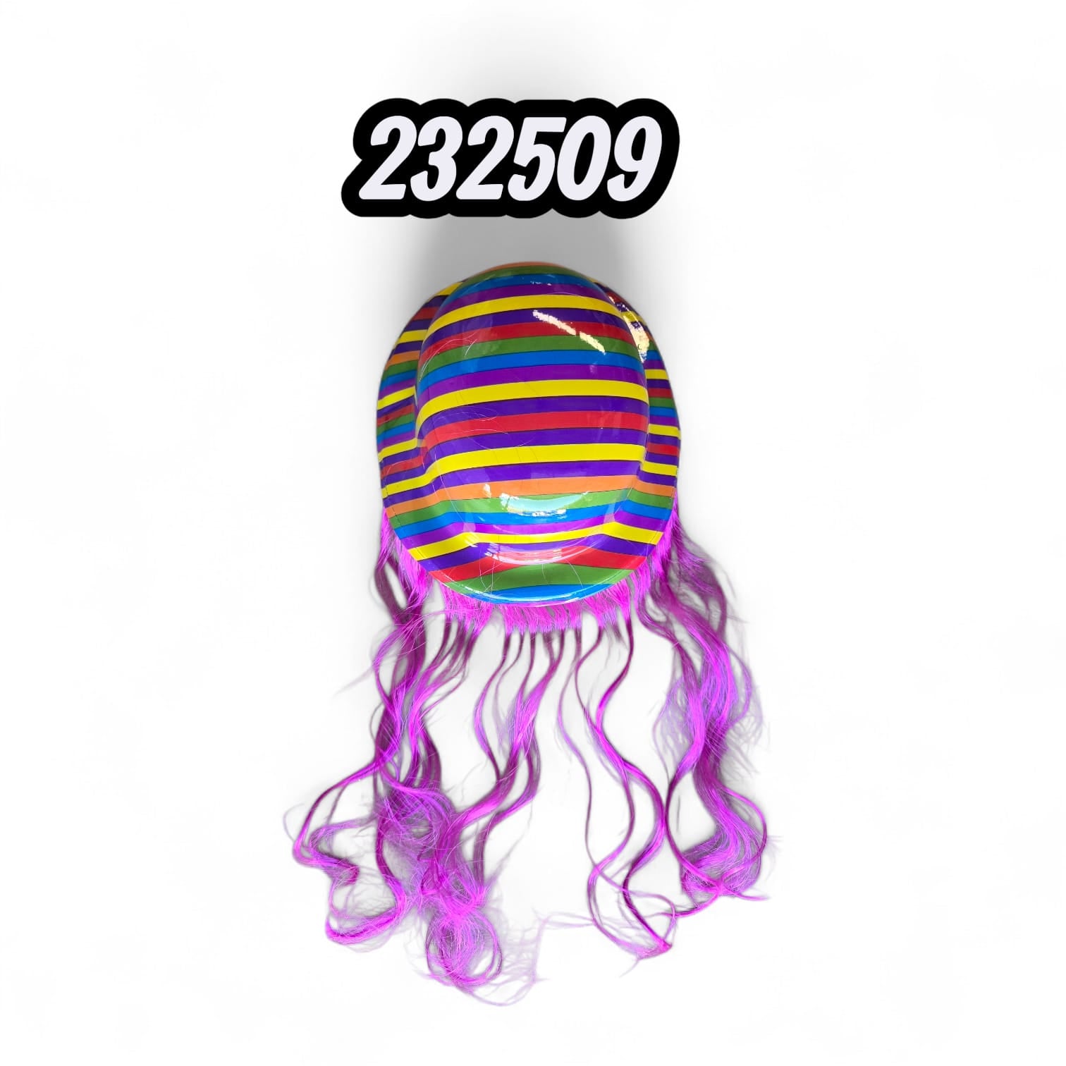 Sombrero Plástico Peluca (Und)