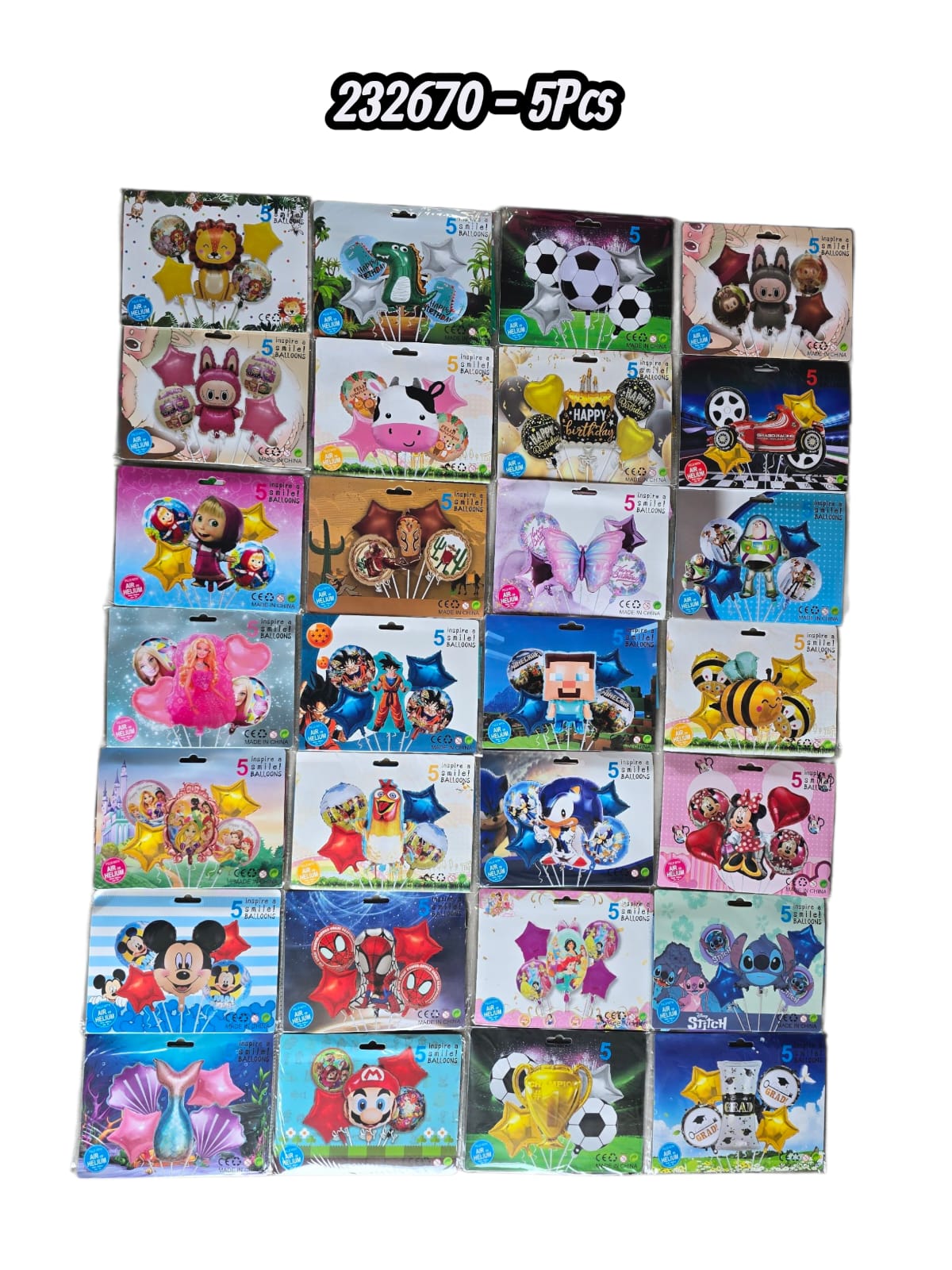 Set De Globos 5Pcs (Und)