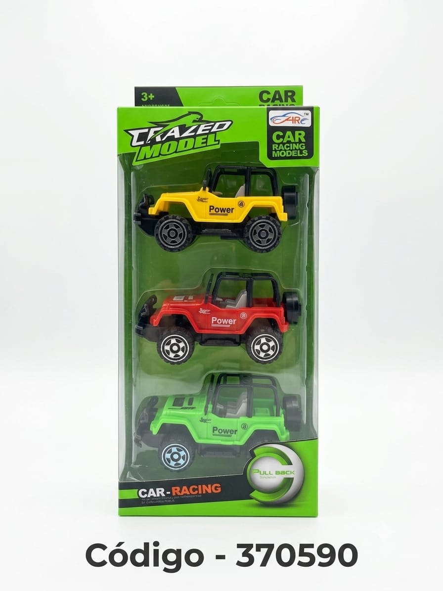 Set De Carros Crazed X3 (Und)